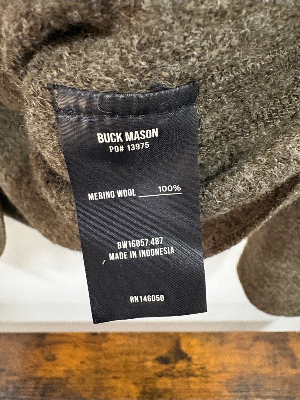 Buck Mason Felted Wool Chore Coat Women’s Small Marled Coastal Bluff NWT $268 - Picture 5 of 12